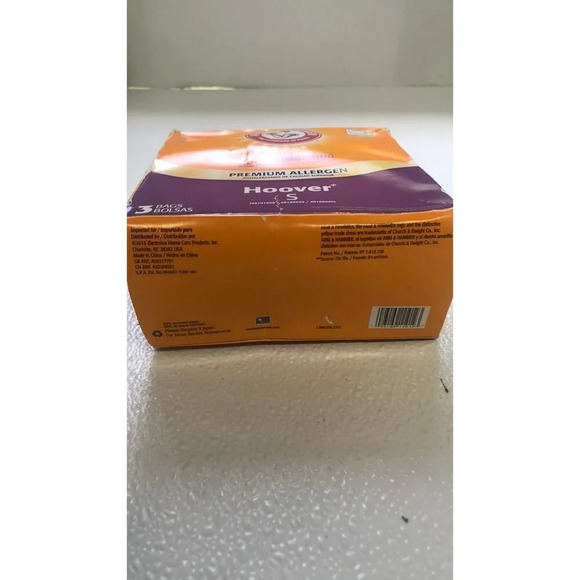 Vacuum HOOVER TYPE S BAG PREMIUM ALLERGEN & ODOR 3 BAGS Arm & Hammer - Picture 7 of 11